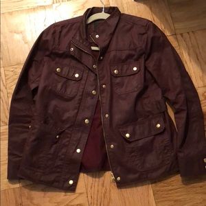 J crew jacket in burgundy